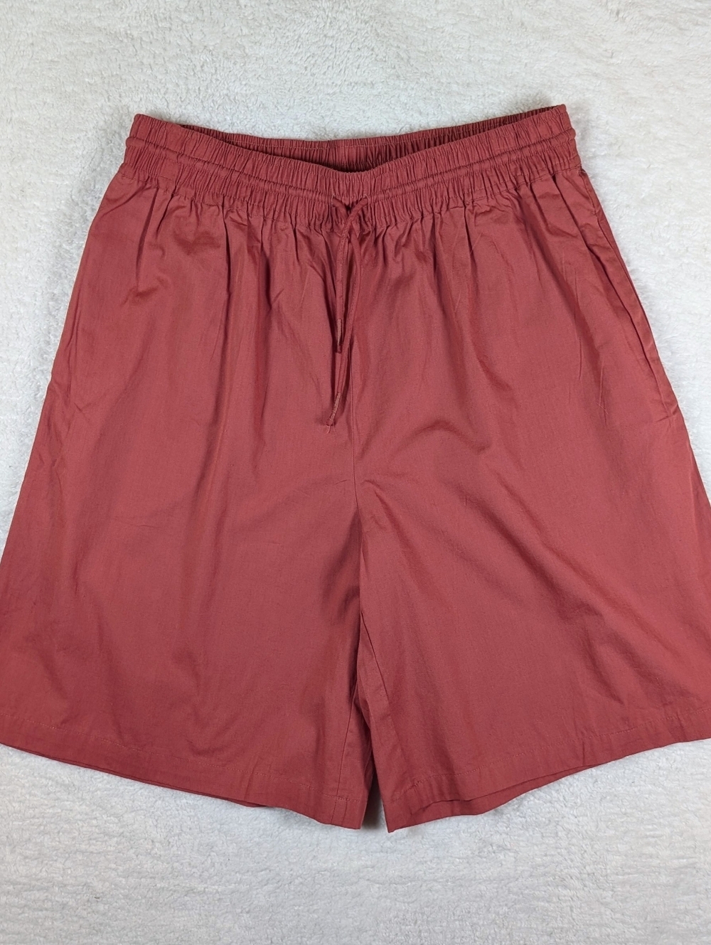 566-Anthropologie Elastic Drawstring‎ Shorts in Brick